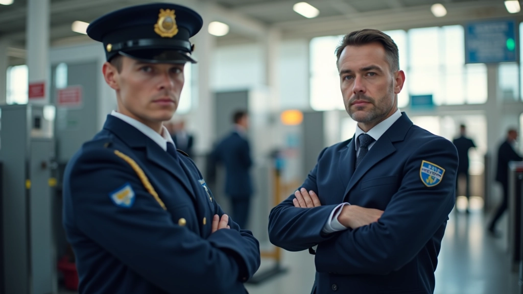 Douaniers inspectant des marchandises à un poste frontalier